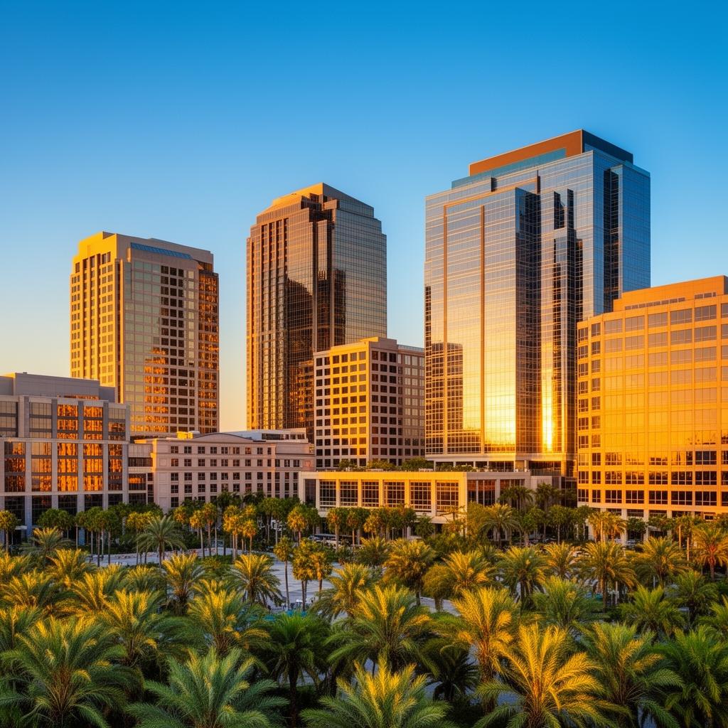Downtown Orlando commercial skyline